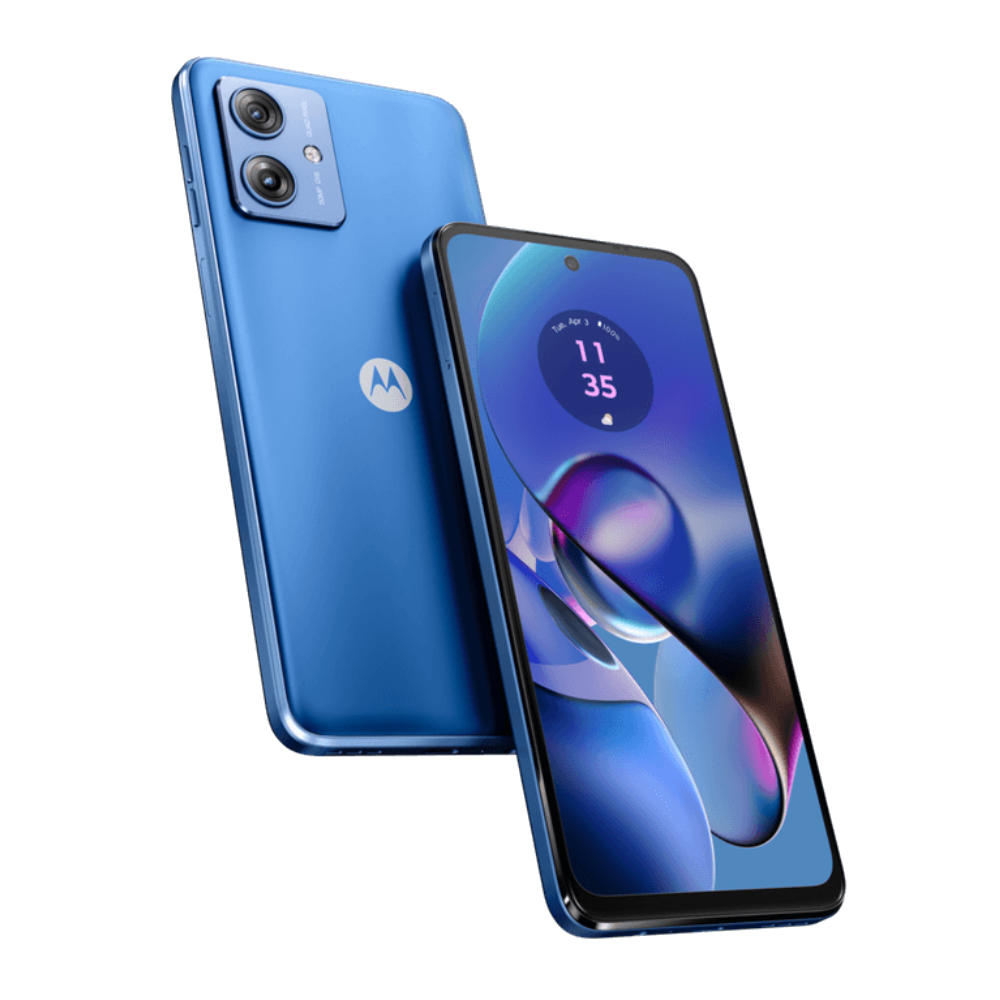 Motorola Moto G54 Front and Back Pearl Blue